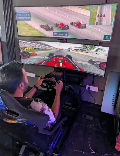 Simfiniti racing simulator at Bounce Bowling, Sainikpuri, Hyderabad